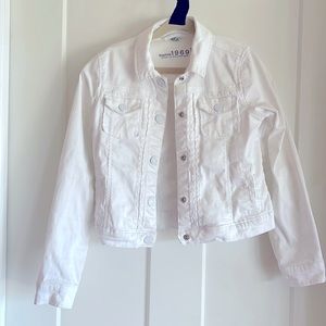 Bright white Gap Kids Jean Denim Jacket kids large